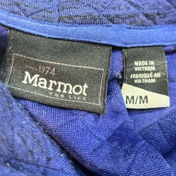 Marmot Deep Blue Quilted Hoodie - Picture 6 of 6